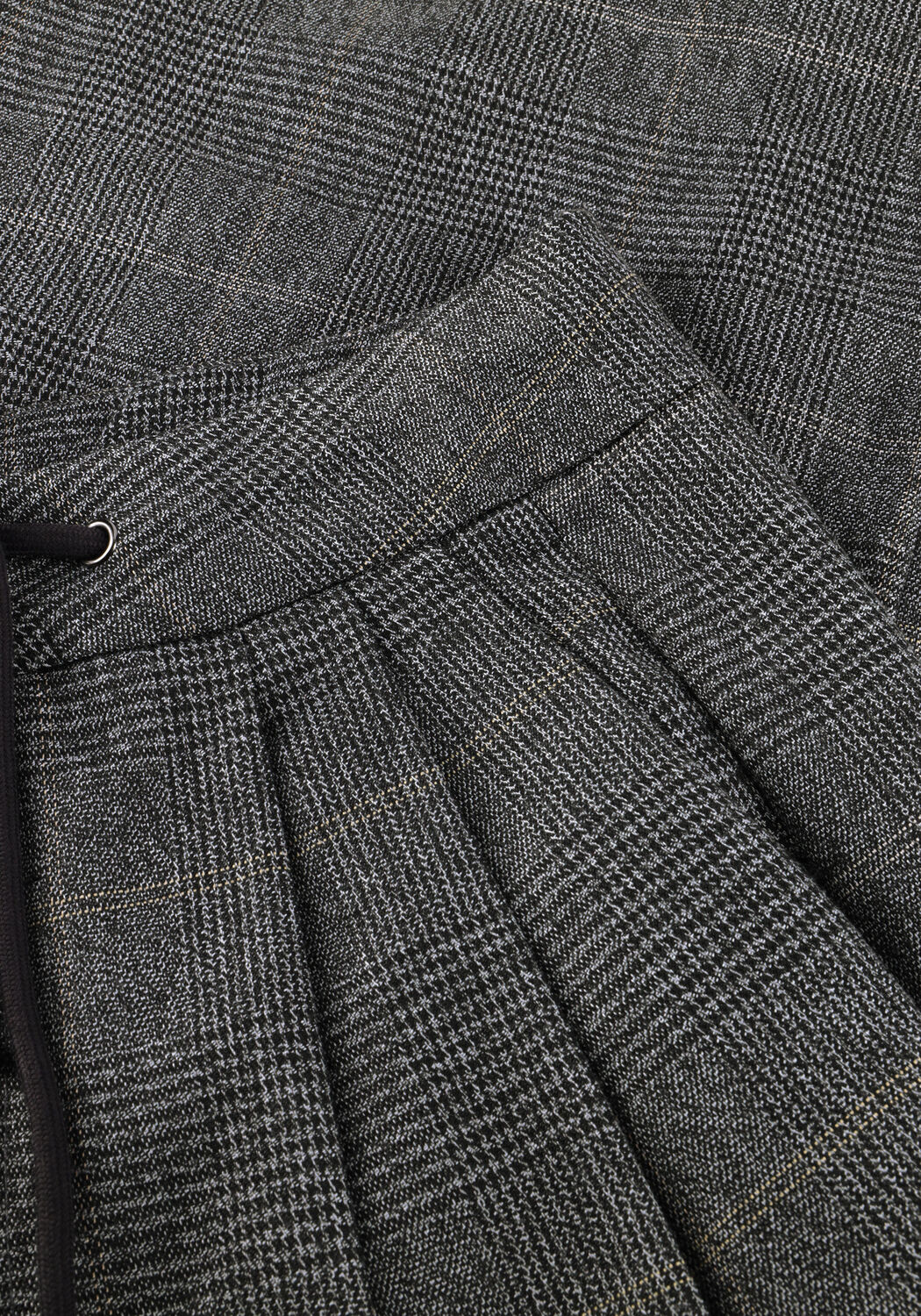 Grijze HAUTE L'AMITI&Eacute; Wijde broek MICHELLE CHECK TAILOR TIE TALL PANTS - large