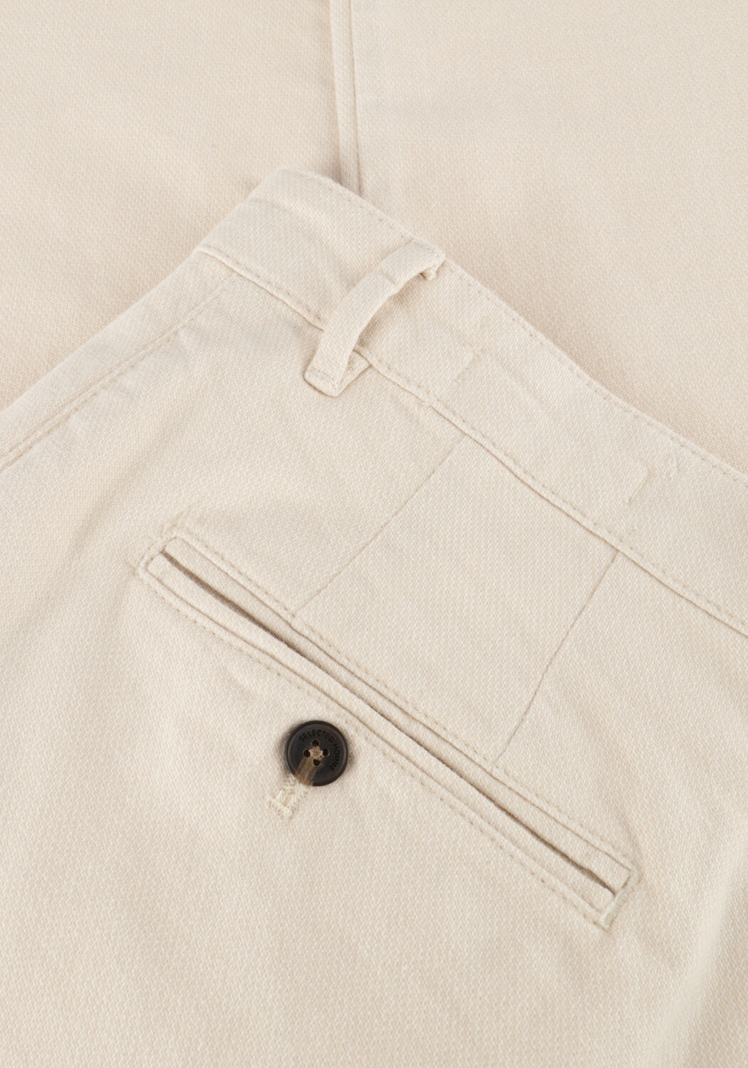 SELECTED MEN Chino SLH175-SLIM MILES STRUCTURE DYED PANT en beige - large