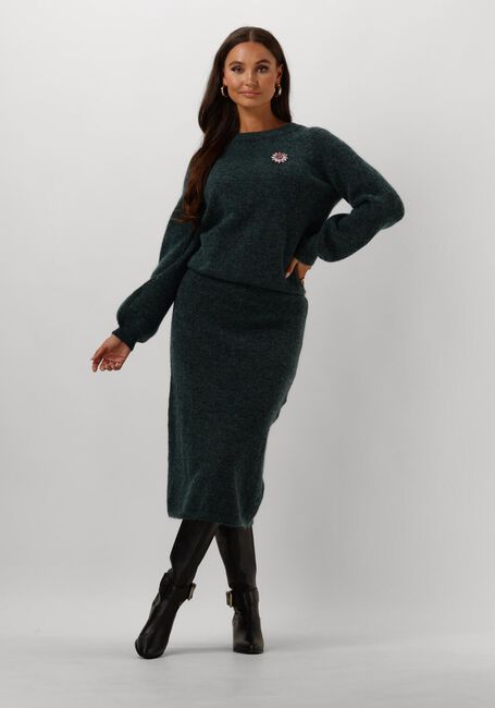 POM AMSTERDAM Jupe midi SKIRT - TEAL GREEN en vert - large