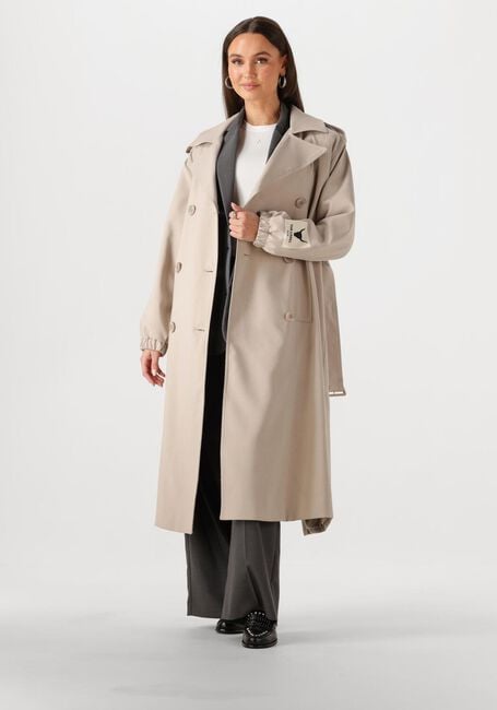 Beige ALIX THE LABEL Jassen LADIES WOVEN TRENCHCOAT - large