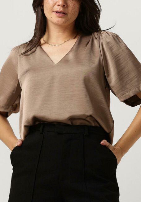 NEO NOIR Blouse LARGO HEAVY SATEEN BLOUSE en taupe - large