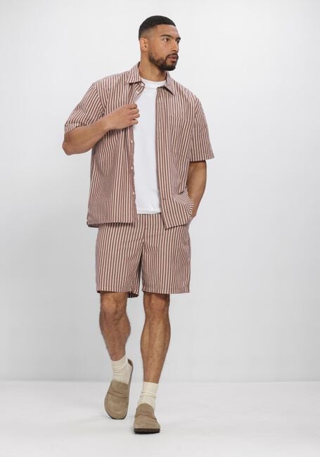 SELECTED MEN Pantalon courte SLHREGSTUART SEERSUCKER  SHORTS en beige - large