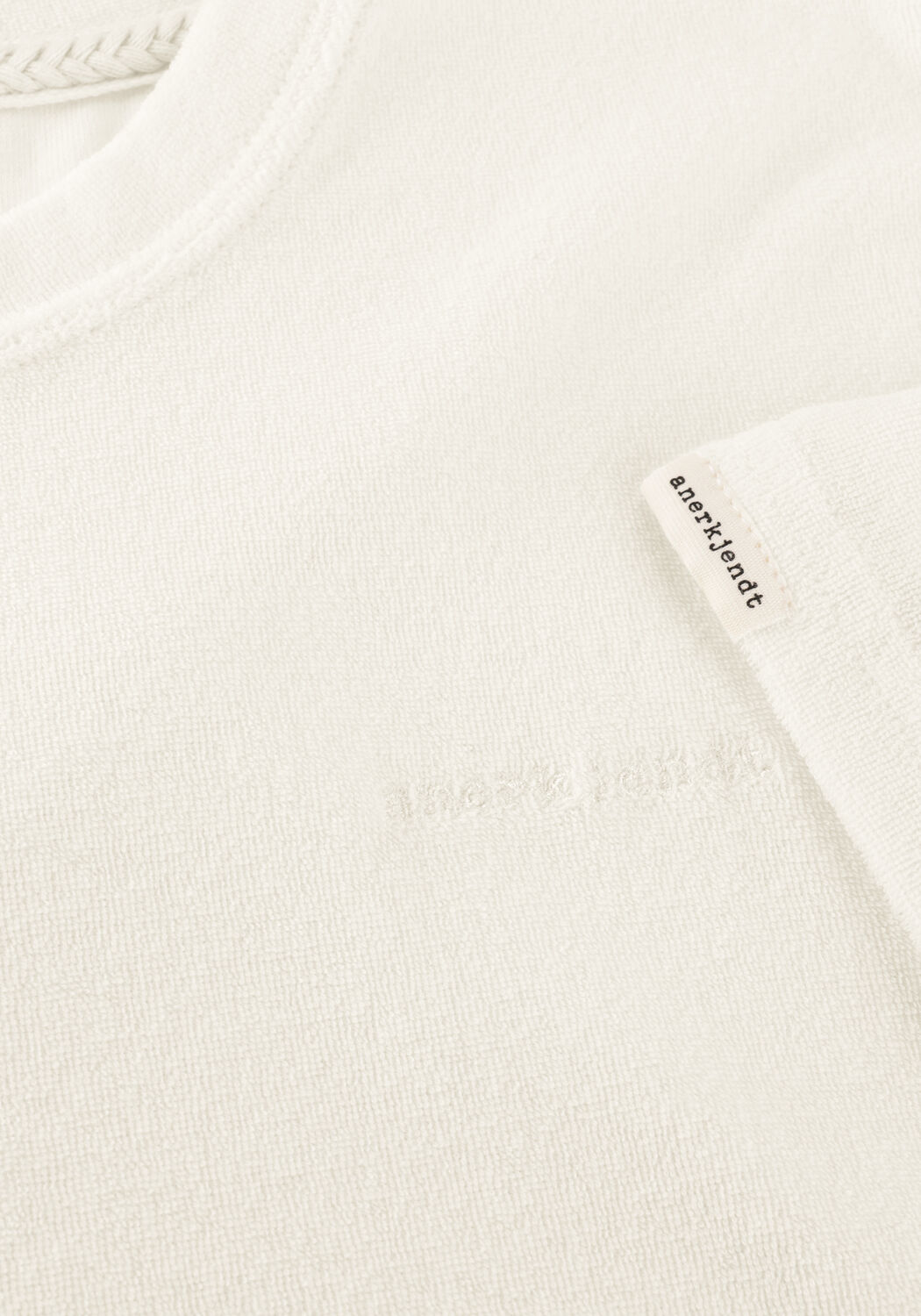 ANERKJENDT T-shirt AKVILLADS FROTTE T &Eacute;cru - large