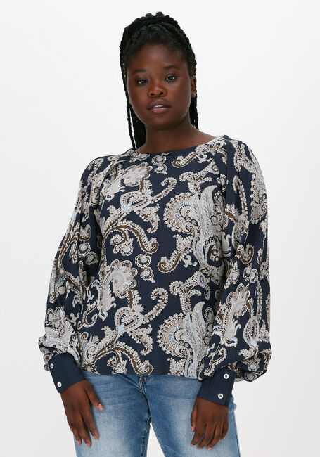Blauwe MOS MOSH  URIKA PERSIA LS BLOUSE - large