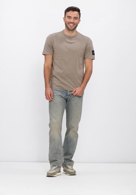 CALVIN KLEIN T-shirt BADGE REGULAR TEE en taupe - large