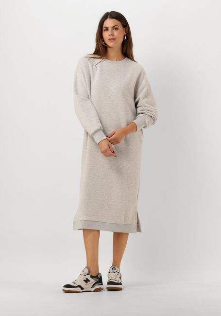 ALIX THE LABEL Robe midi LADIES KNITTED MIDI SWEAT DRESS en gris - large