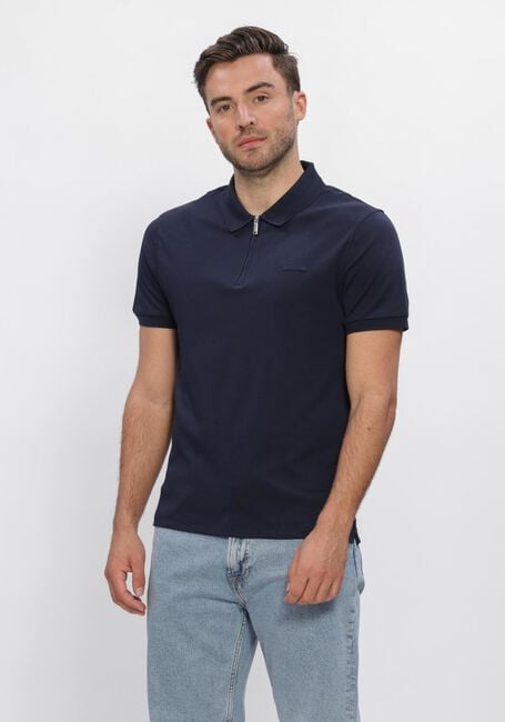 Donkerblauwe CALVIN KLEIN Polo SS SUPIMA CHEST EMB POLO - large
