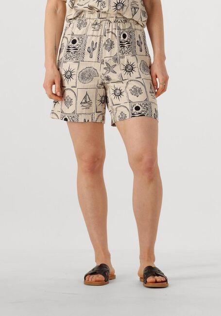 Beige OBJECT Korte broek OBJEMBER HW SHORTS 139 - large