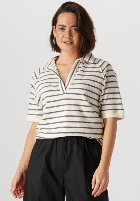 BY-BAR Haut HARPER BRETON STRIPE TOP Écru - large