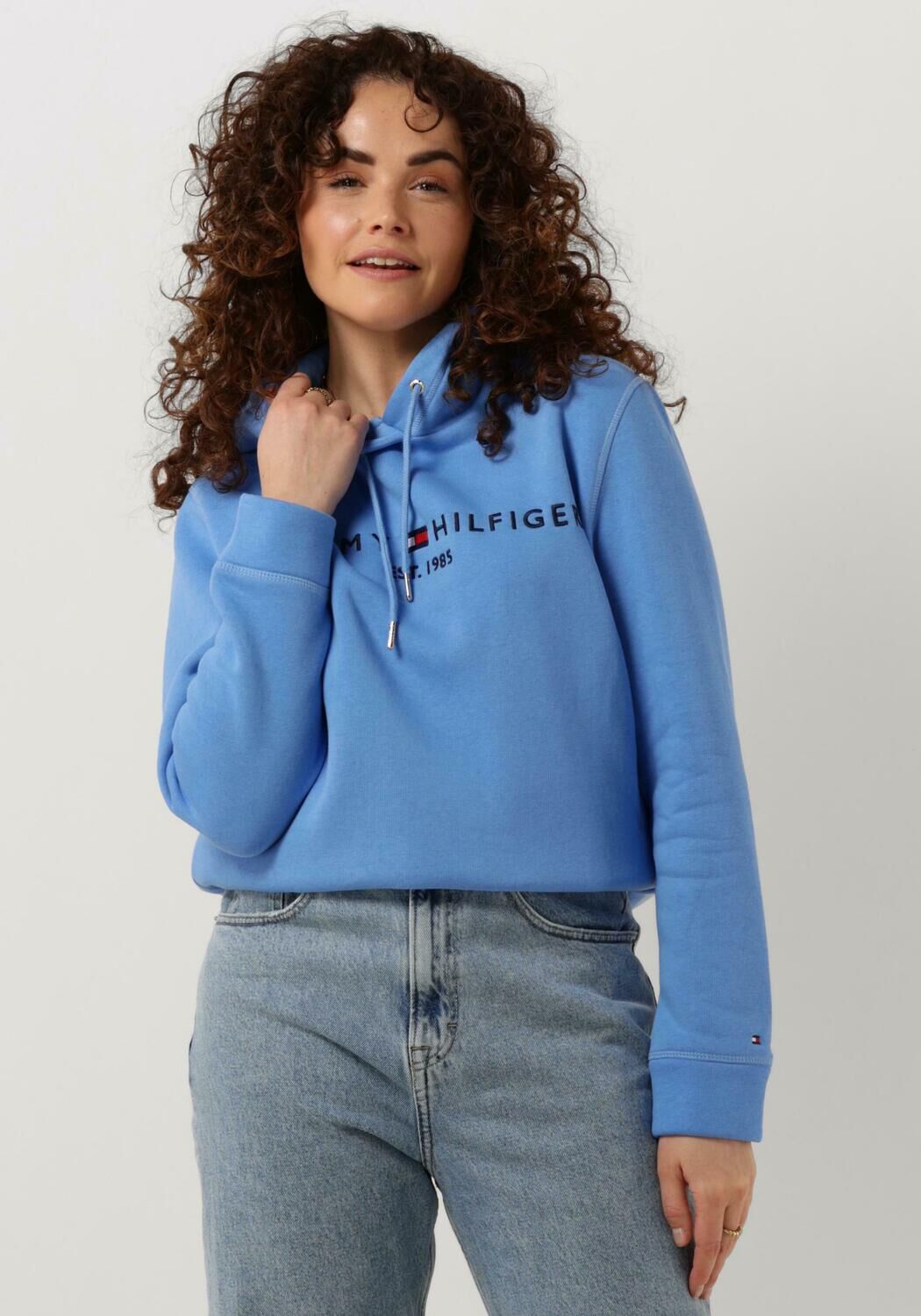 Blauwe TOMMY HILFIGER Trui REGULAR HILFIGER HOODIE Omoda