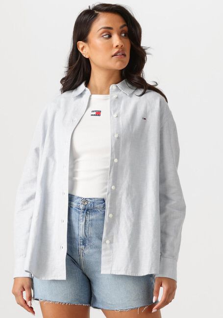 TOMMY JEANS TJW RLX LINEN SHIRT Blouses Bleu clair - large