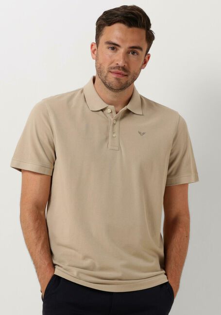 PME LEGEND Polo SHORT SLEEVE POLO PIQUE GARMENT DYE en marron - large