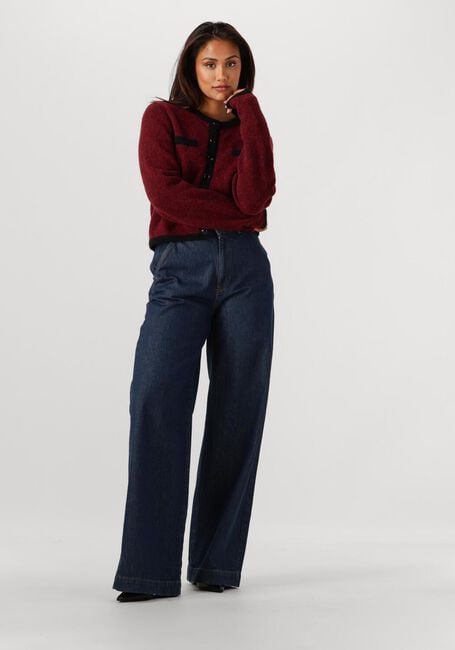 GESTUZ Gilet GZALPHA LS CONTRAST CARDIGAN en rouge - large