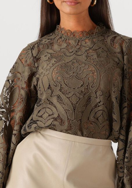 SUMMUM BLOUSE LACE Blouses Olive - large