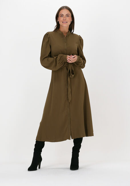 NA-KD Robe midi BALLON SLEEVE MIDI DRESS en vert - large