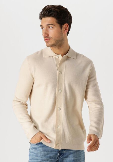 SELECTED HOMME LSHTRAY LS KNIT MERINO BUTTEN CARDIGAN Pulls & Gilets Écru - large
