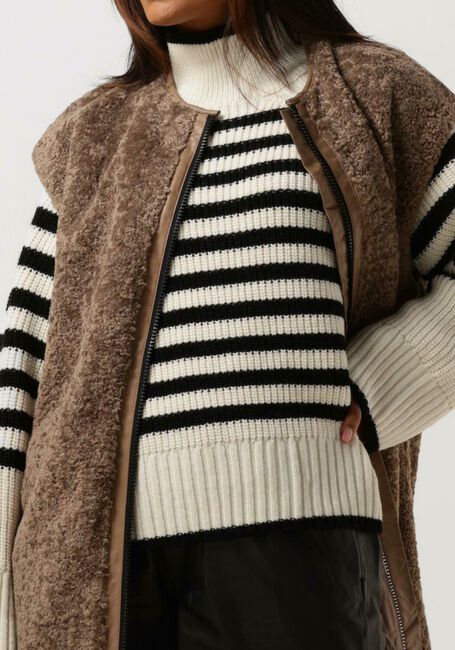 CO'COUTURE Gilet VERONIC FUR en marron - large
