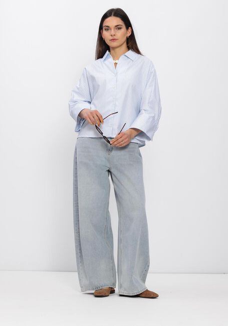 Blauwe SELECTED WOMEN  SLFESTER OVERSIZE 3/4 SHIRT - large