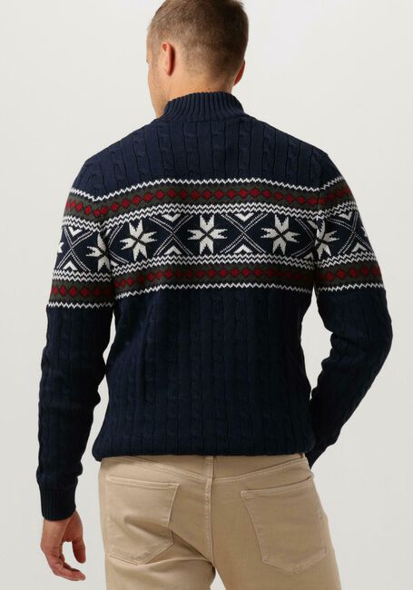 SELECTED HOMME Col roulé SLHFLAKE LS KNIT CABLE HIGH NE Bleu foncé - large