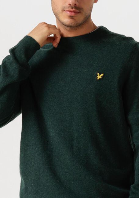Groene LYLE & SCOTT Trui LAMBSWOOL BLEND CREW NECK JUMPER - large