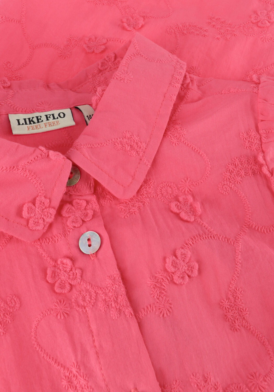 Roze LIKE FLO  3D FLOWER KNOT BLOUSE - large