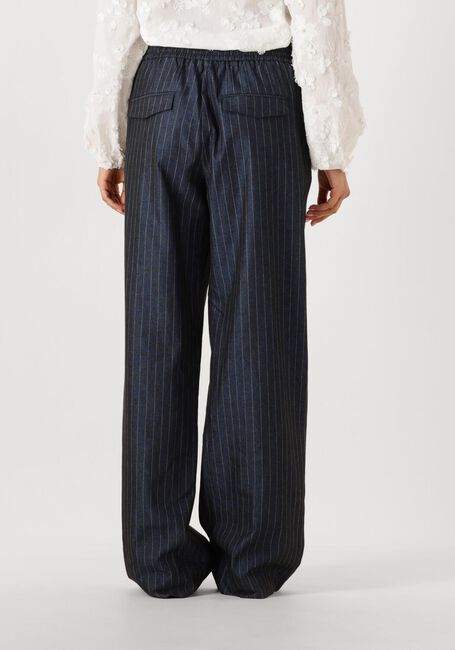 AAIKO Pantalon large ESILA PINSTRIPE CO 510 Bleu fonc&eacute; - large