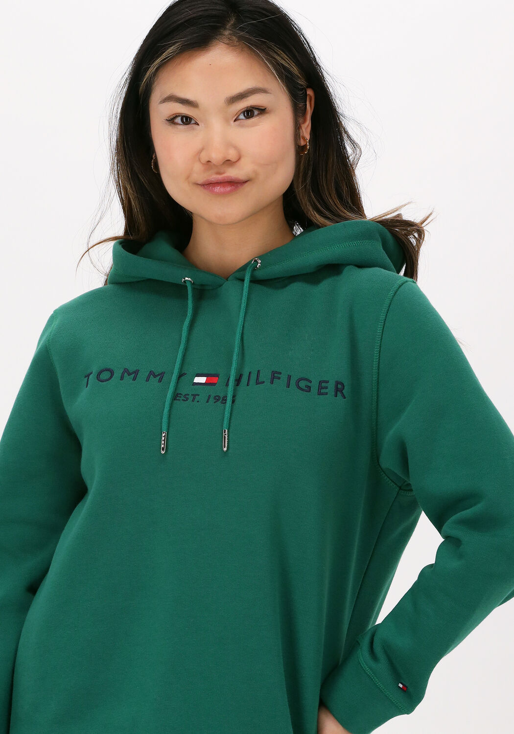 Groene TOMMY HILFIGER Sweater REGULAR HILFIGER HOODIE Omoda