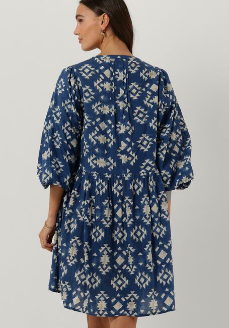Blauwe BY-BAR Mini jurk BOWIE MADRAS DRESS - large