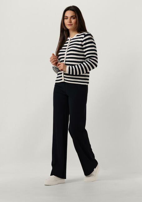 NEO NOIR Gilet LIMONE STRIPE KNIT JACKET Bleu foncé - large