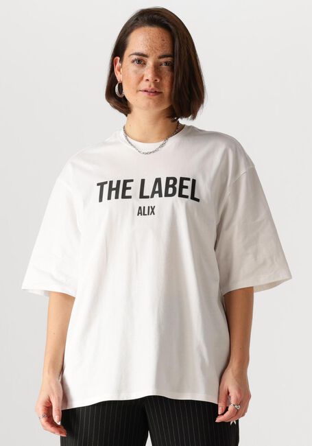 Witte ALIX THE LABEL T-shirt LADIES KNITTED THE LABEL TSHIRT - large