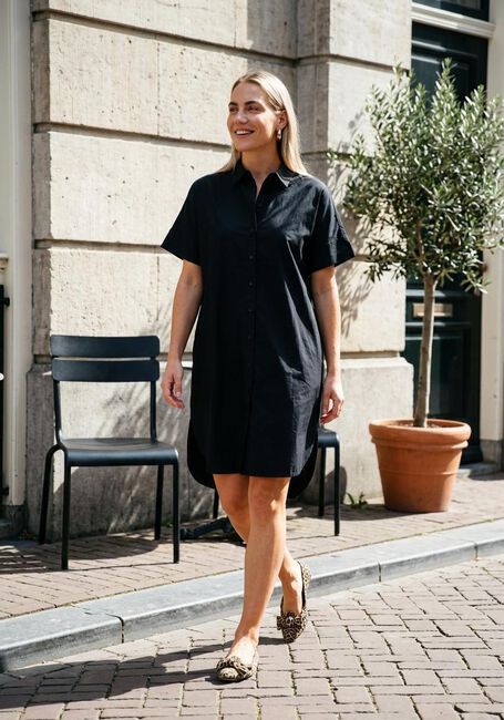 SELECTED WOMEN Mini robe SLFBLAIR 2/4 SHORT SHIRT DRESS en noir - large