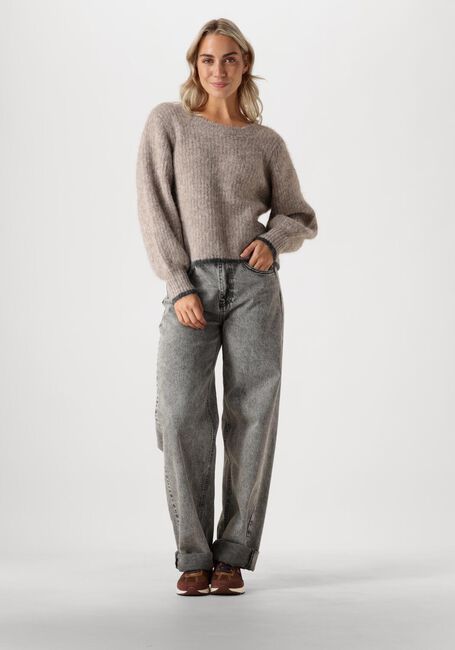 CO'COUTURE Pull CORALIECC BOW LS RIB KNIT en gris - large