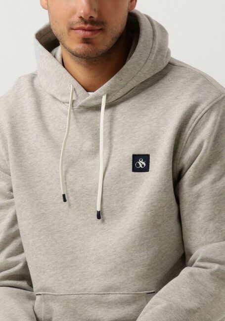 SCOTCH & SODA Chandail ESSENTIAL LOGO BADGE HOODIE Gris clair - large