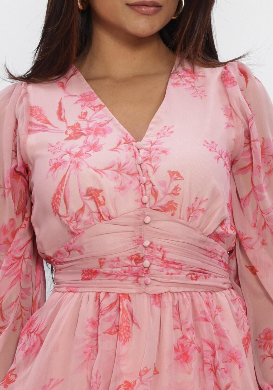 NEO NOIR Robe midi RIVANA PRINT CHIFFON DRESS en rose - large