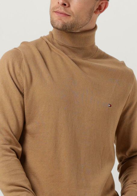 TOMMY HILFIGER Col roulé PIMA ORG CTN CASHMERE ROLL NECK en marron - large