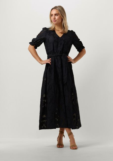 Donkerblauwe SELECTED FEMME Midi jurk SLFCATHI-SADIE 3/4 ANKLE DRESS - large