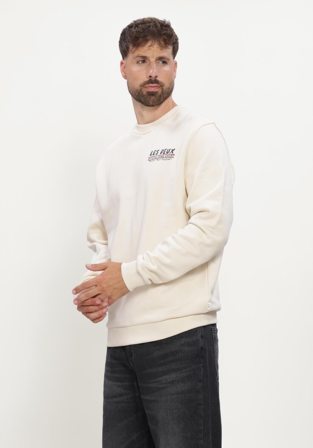 Ecru LES DEUX Sweater RECORD SWEATSHIRT - large