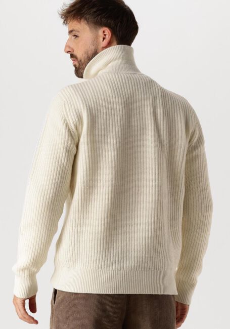 SELECTED HOMME Pull SLHLAND LS KNIT HALF ZIP Écru - large