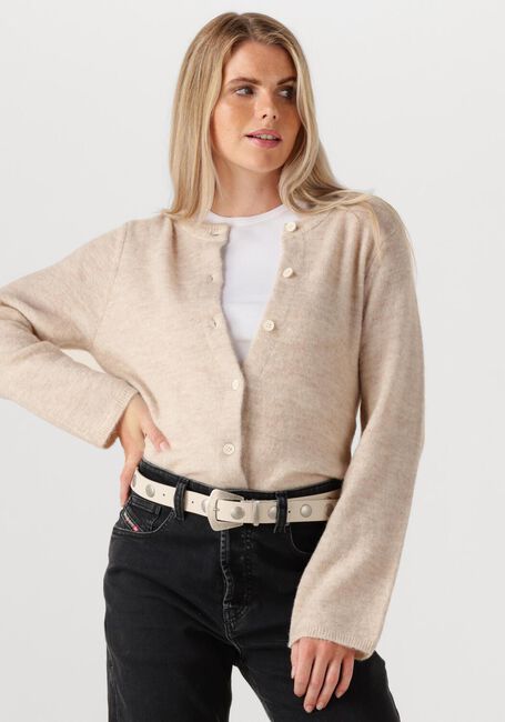 Beige SELECTED FEMME Vest SLFLULU NEW LS KNIT CARDIGAN - large