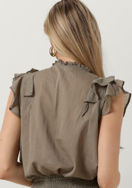 NOTRE-V Haut VOILE TOP SHORT SLEEVES en taupe - large