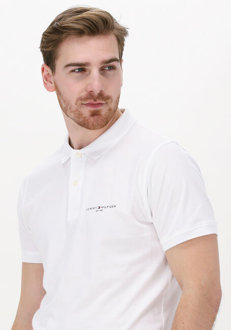 TOMMY HILFIGER Polo CLEAN JERSEY SLIM POLO en blanc - large