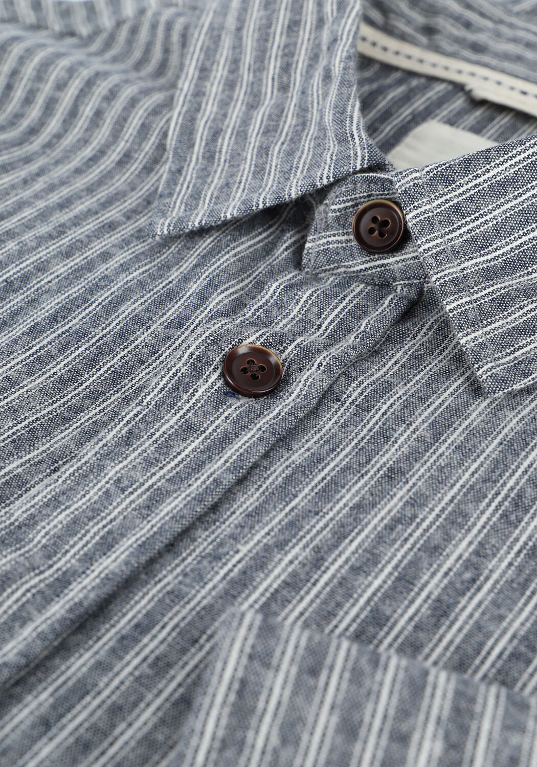 Blauwe ANERKJENDT Casual overhemd AKLOUIS STRIPE CHAMBRAY SHIRT - large