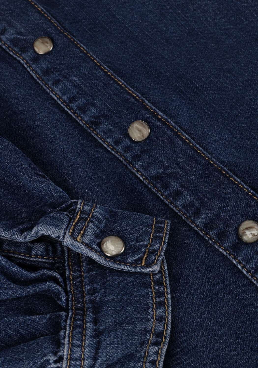 Blauwe SUMMUM  DENIM BLOUSE LIGHTWEIGHT COTTON TENCEL - large