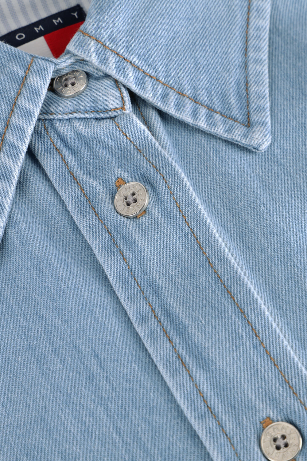 TOMMY JEANS Mini robe SS SHIRT DRESS EXT Bleu clair - large