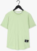 CALVIN KLEIN T-shirt BADGE TURN UP SLEEVE en vert