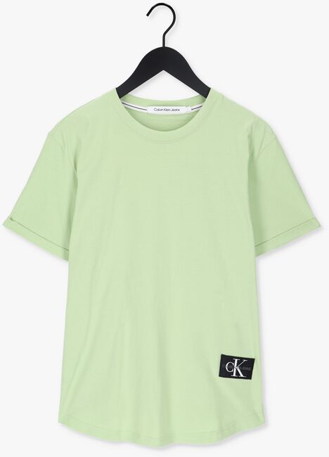 CALVIN KLEIN T-shirt BADGE TURN UP SLEEVE en vert - large