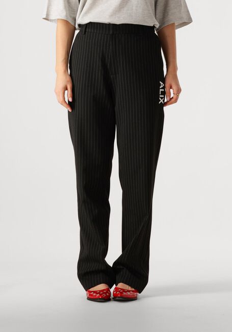 Zwarte ALIX THE LABEL Pantalon LADIES WOVEN RELAXED MIXED SUIT PANTS - large