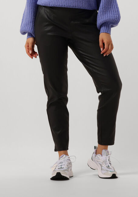 Zwarte OBJECT Pantalon OBJBELLE LISA COATED PANT NOOS - large