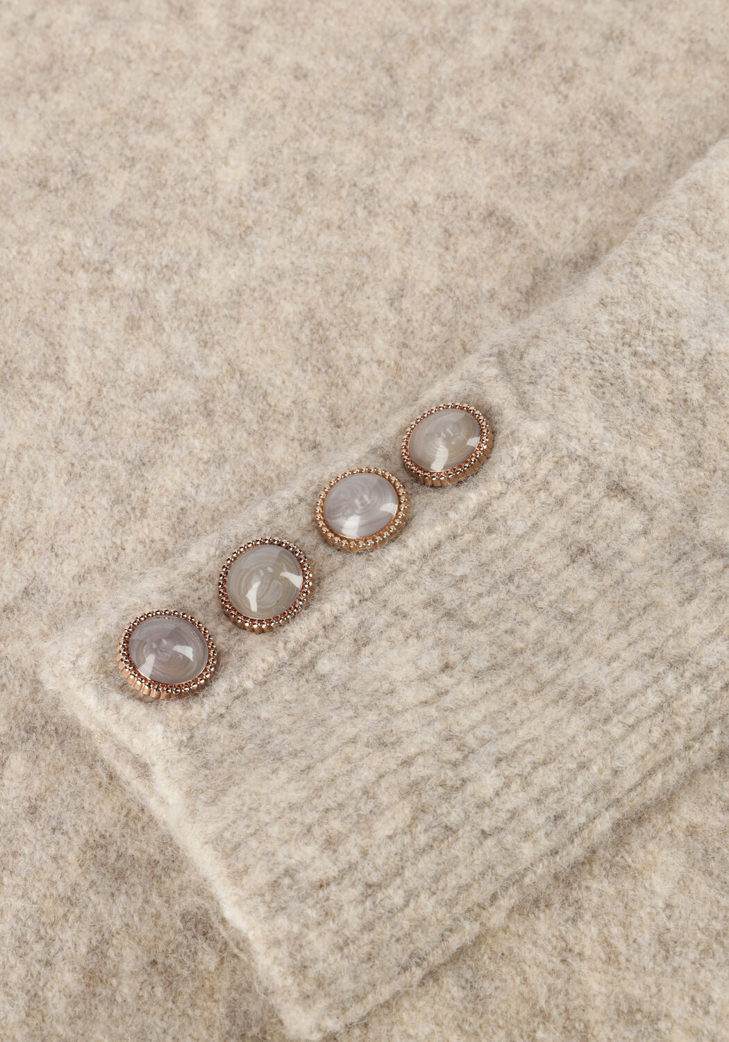 Grijze SUMMUM Trui OVERSIZED SWEATER WOOL ELASTANE BLEND KNIT - large