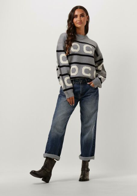 CO'COUTURE Pull ROW LOGO KNIT en gris - large